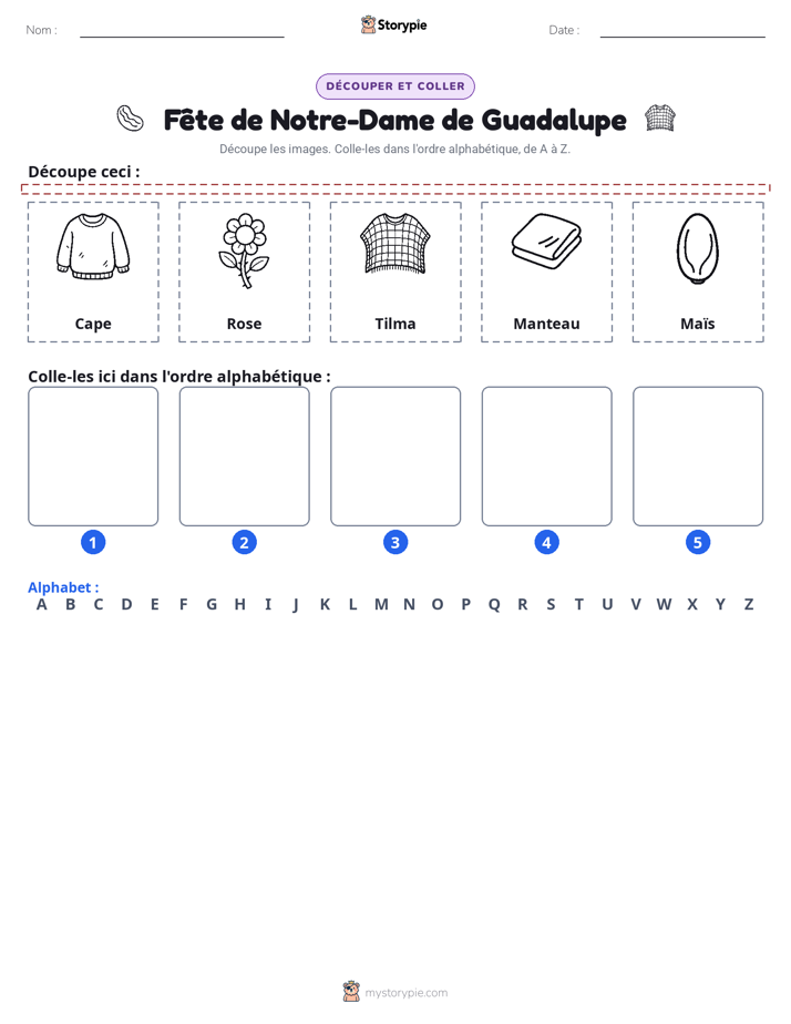 Découper & Coller l'Alphabet