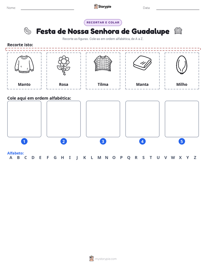 Recortar & Colar Alfabeto