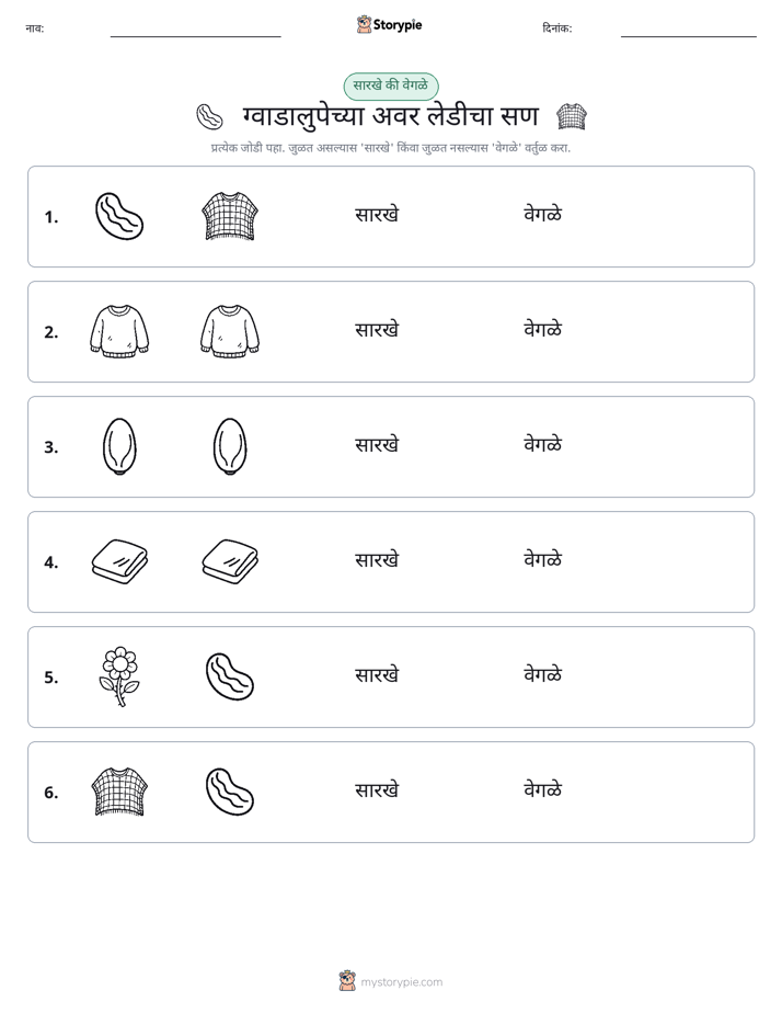 समान की भिन्न