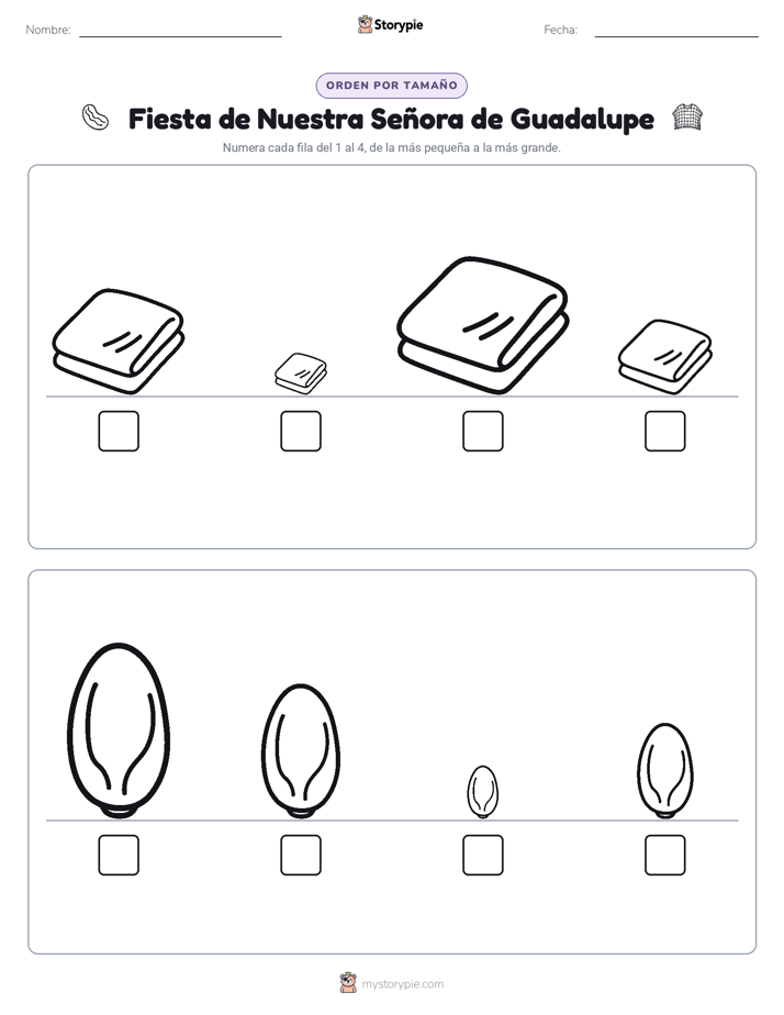 Orden de Tamaños