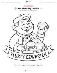 Fat Thursday - Polish printable worksheet preview