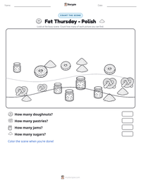 Fat Thursday - Polish printable worksheet preview