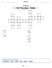 Fat Thursday - Polish printable worksheet preview