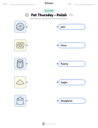 Fat Thursday - Polish printable worksheet preview