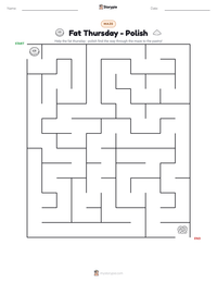 Fat Thursday - Polish printable worksheet preview