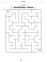 Anteprima della scheda stampabile di Giovedì Grasso - Polacco