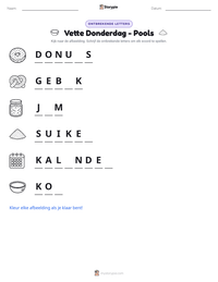 Vette Donderdag - Pools afdrukbare werkblad voorbeeld