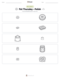 Fat Thursday - Polish printable worksheet preview