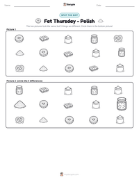 Fat Thursday - Polish printable worksheet preview