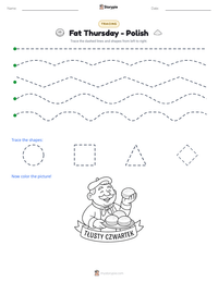 Fat Thursday - Polish printable worksheet preview