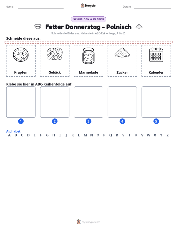 Schneiden & Einfügen Alphabet