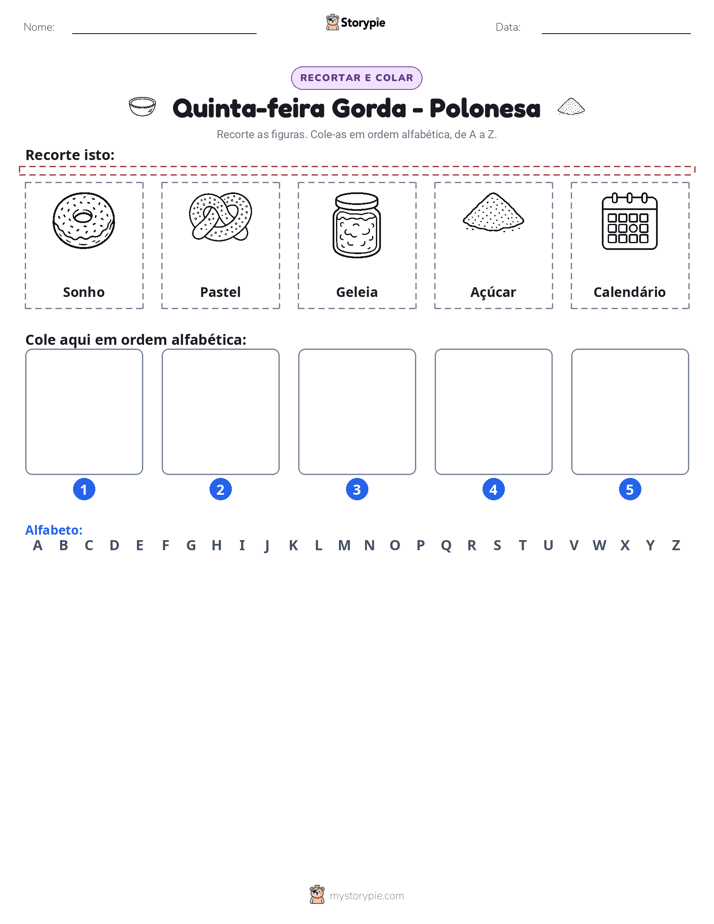 Recortar & Colar Alfabeto