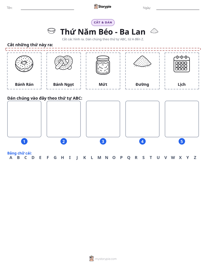 Cắt & Dán Chữ Cái
