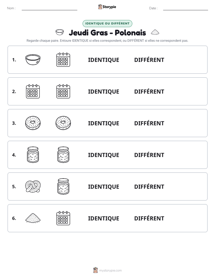 Identique ou Différent