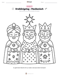 Dreikönigstag - Mexikanisch druckbare Arbeitsblatt Vorschau