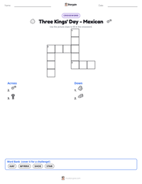 Three Kings' Day - Mexican printable worksheet preview