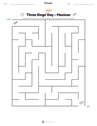 Three Kings' Day - Mexican printable worksheet preview