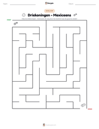 Driekoningen - Mexicaans afdrukbare werkblad voorbeeld