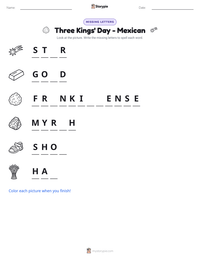 Three Kings' Day - Mexican printable worksheet preview