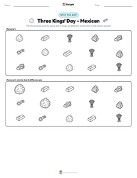 Three Kings' Day - Mexican printable worksheet preview