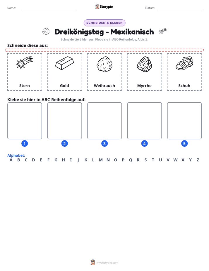 Schneiden & Einfügen Alphabet