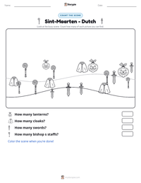 Sint-Maarten - Dutch printable worksheet preview