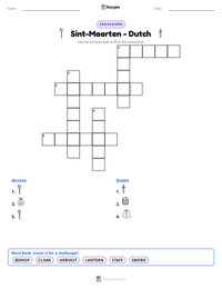 Sint-Maarten - Dutch printable worksheet preview