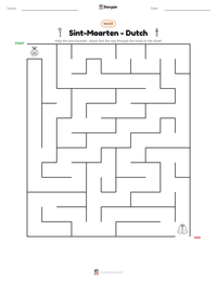 Sint-Maarten - Dutch printable worksheet preview