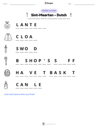 Sint-Maarten - Dutch printable worksheet preview