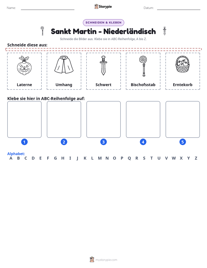 Schneiden & Einfügen Alphabet