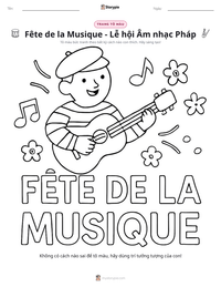 Xem trước tài liệu in sẵn Fête de la Musique - Lễ hội Âm nhạc Pháp