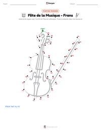 Fête de la Musique - Frans afdrukbare werkblad voorbeeld