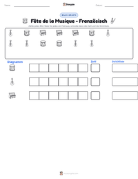 Fête de la Musique - Französisch druckbare Arbeitsblatt Vorschau