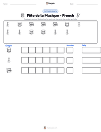 Fête de la Musique - French printable worksheet preview