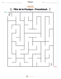 Fête de la Musique - Französisch druckbare Arbeitsblatt Vorschau