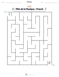Fête de la Musique - French printable worksheet preview