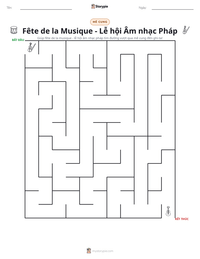 Xem trước tài liệu in sẵn Fête de la Musique - Lễ hội Âm nhạc Pháp