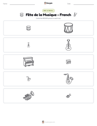 Fête de la Musique - French printable worksheet preview