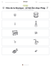 Xem trước tài liệu in sẵn Fête de la Musique - Lễ hội Âm nhạc Pháp