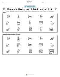Xem trước tài liệu in sẵn Fête de la Musique - Lễ hội Âm nhạc Pháp
