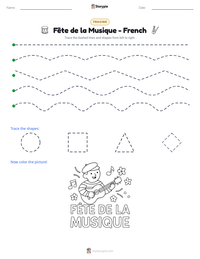 Fête de la Musique - French printable worksheet preview