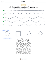 Anteprima della scheda stampabile di Festa della Musica - Francese
