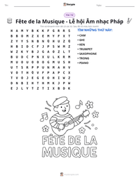 Xem trước tài liệu in sẵn Fête de la Musique - Lễ hội Âm nhạc Pháp