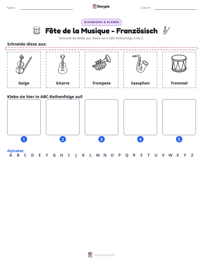 Schneiden & Einfügen Alphabet
