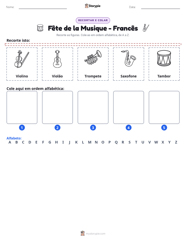 Recortar & Colar Alfabeto