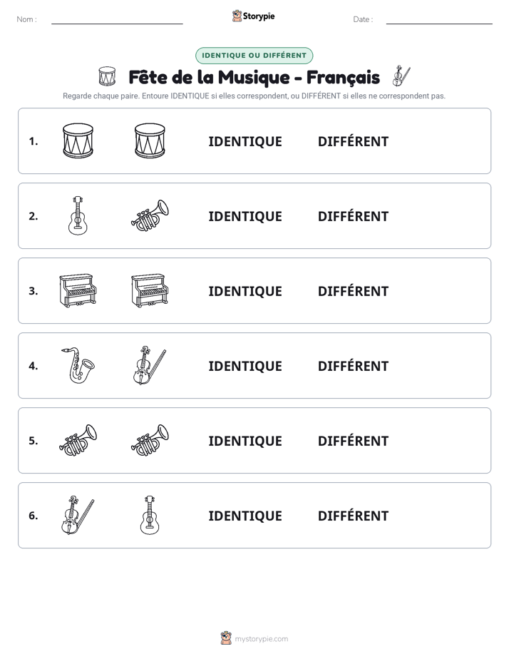 Identique ou Différent