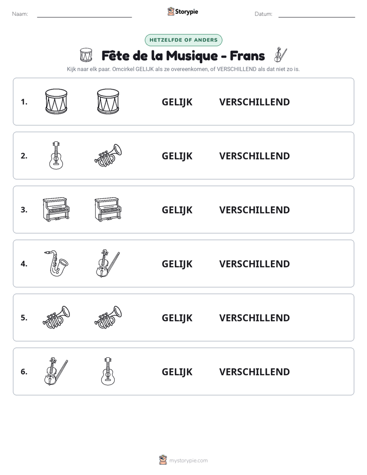 Zelfde of Verschillend