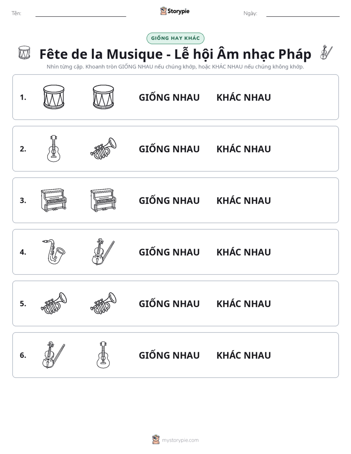 Giống Hay Khác