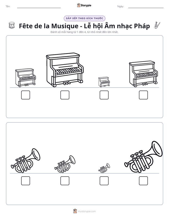 Thứ Tự Kích Thước