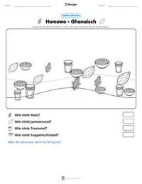 Homowo - Ghanaisch druckbare Arbeitsblatt Vorschau
